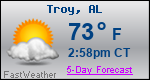 Weather Forecast for Troy, AL