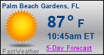 Weather Forecast for Palm Beach Gardens, FL