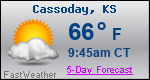 Weather Forecast for Cassoday, KS