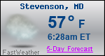 Weather Forecast for Stevenson, MD