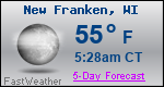 Weather Forecast for New Franken, WI