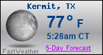 Weather Forecast for Kermit, TX