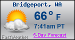 Weather Forecast for Bridgeport, WA