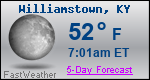 Weather Forecast for Williamstown, KY