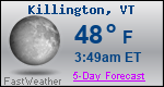 Weather Forecast for Killington, VT