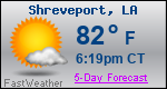 Weather Forecast for Shreveport, LA