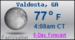 Weather Forecast for Valdosta, GA