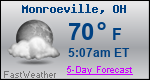 Weather Forecast for Monroeville, OH