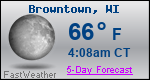 Weather Forecast for Browntown, WI