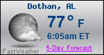 Weather Forecast for Dothan, AL