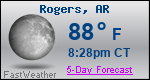 Weather Forecast for Rogers, AR