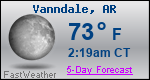 Weather Forecast for Vanndale, AR
