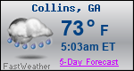 Weather Forecast for Collins, GA