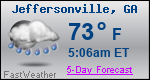 Weather Forecast for Jeffersonville, GA