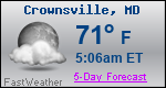 Weather Forecast for Crownsville, MD