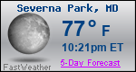 Weather Forecast for Severna Park, MD