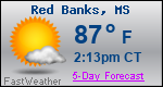 Weather Forecast for Red Banks, MS