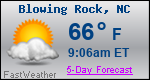Weather Forecast for Blowing Rock, NC