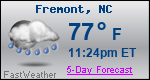Weather Forecast for Fremont, NC