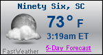 Weather Forecast for Ninety Six, SC