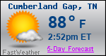 Weather Forecast for Cumberland Gap, TN