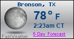 Weather Forecast for Bronson, TX