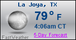 Weather Forecast for La Joya, TX