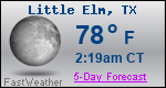Weather Forecast for Little Elm, TX