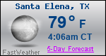 Weather Forecast for Santa Elena, TX