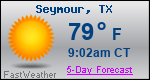 Weather Forecast for Seymour, TX