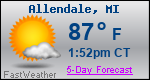 Weather Forecast for Allendale, MI
