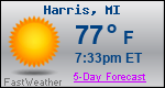 Weather Forecast for Harris, MI