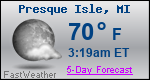 Weather Forecast for Presque Isle, MI