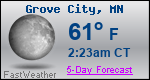 Weather Forecast for Grove City, MN