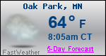 Weather Forecast for Oak Park, MN