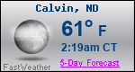 Weather Forecast for Calvin, ND