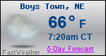 Weather Forecast for Boys Town, NE