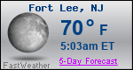 Weather Forecast for Fort Lee, NJ