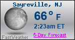Weather Forecast for Sayreville, NJ