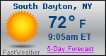 Weather Forecast for South Dayton, NY