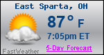 Weather Forecast for East Sparta, OH