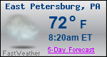 Weather Forecast for East Petersburg, PA