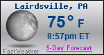 Weather Forecast for Lairdsville, PA