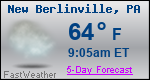 Weather Forecast for New Berlinville, PA