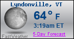 Weather Forecast for Lyndonville, VT