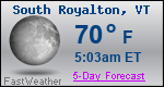 Weather Forecast for South Royalton, VT