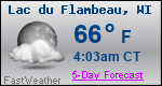 Weather Forecast for Lac du Flambeau, WI