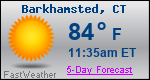 Weather Forecast for Barkhamsted, CT
