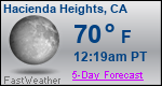 Weather Forecast for Hacienda Heights, CA