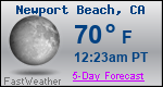 Weather Forecast for Newport Beach, CA